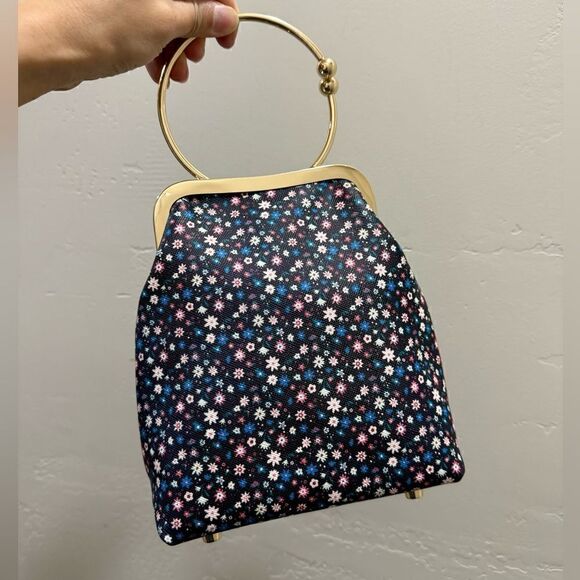 Handmade Oriental Style Genuine Leather Top Handle Kisslock Bag & Mini Purse Set - Picture 7 of 16